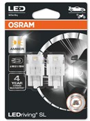 Osram LED Pære Gul W21/5W (2 stk)